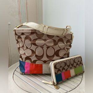 Coach Legacy Hobo Shoulder Bag with Matching Wallet